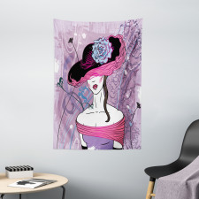 Floral Noble Lady Fashion Tapestry