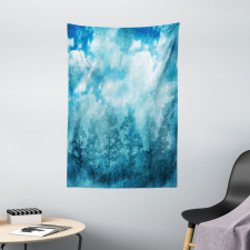 Grunge Sky Foggy Night Tapestry