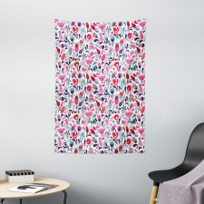 Ornate Swirls Tulip Art Tapestry