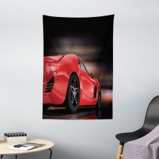 Futuristic Red Sports Tapestry