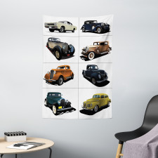 Collage of Fifties Car Tapestry