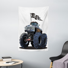 Monster Truck Pirate Tapestry