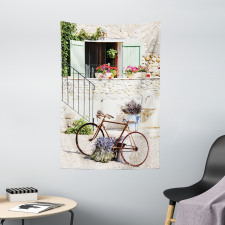 Bike Flower Countryside Tapestry