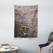 Retro Bicycle on Wall Tapestry