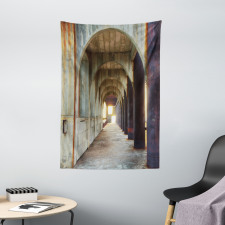 Corridor Concrete Rustic Tapestry