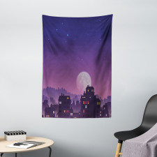 Moon Starry Night Sky Tapestry