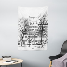 European Town Street Tapestry