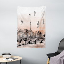 Sketch of Eiffel Tower Tapestry