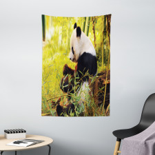 Panda Sitting in Forest Tapestry