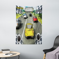 Sports Racing Theme Tapestry