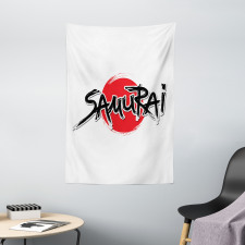 Samurai Lettering Sun Tapestry