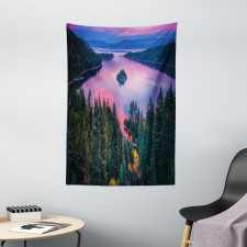 Forest and Lake View Tapestry