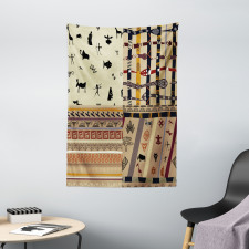 Primitive Native Animals Tapestry