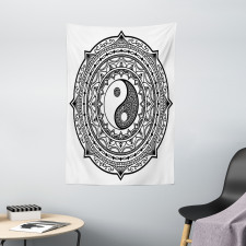Ying Yang Asian Tapestry
