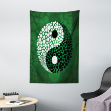 Ying Yang Green Harmony Tapestry