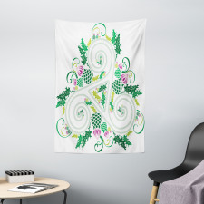 Celtic Curved Lines Art Tapestry