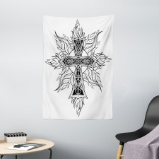 Gothic Flames Shape Tapestry