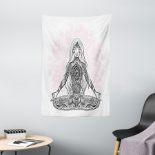 Meditation Lotus Mandala Tapestry