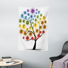 Yoga Tree with Chakras Tapestry