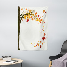 Flying Maple Leaf Seasons Tapestry