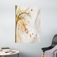 Pastel Colored Autumn Trees Tapestry