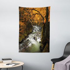 River with Rocks Forest Lush Tapestry