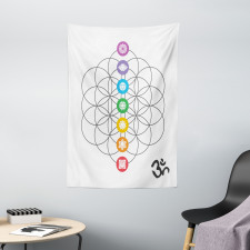 Chakra Point Rings Tapestry