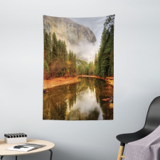 River in Morning View Tapestry