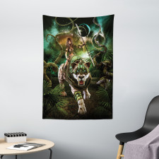 Fantasy Tiger Galaxy Tapestry