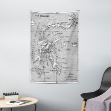 French Map Island Tapestry