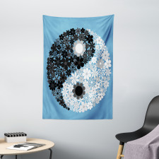 Tao Sign Floral Tapestry