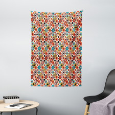 Retro Style Bubbles Tapestry