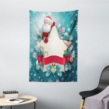 Santa Star Snowflake Tapestry