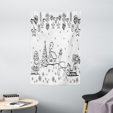 Tree Reindeer Santa Tapestry