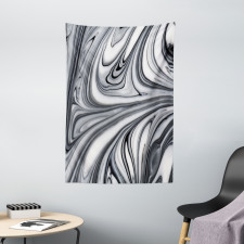 Black White Surreal Art Tapestry