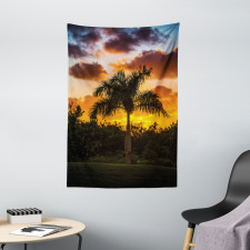 Exotic Tree at Sunset Tapestry