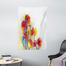 Gerbera Flower Romance Tapestry