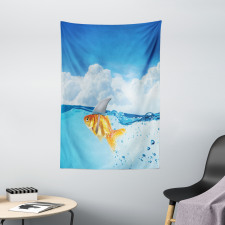 Goldfish with Shark Fin Tapestry