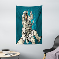 Astronaut Love in Space Tapestry
