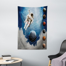 Astronaut Planets Space Tapestry