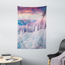 European Snowy Mountain Tapestry