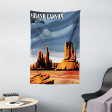 Cartoon Grand Canyon Tapestry