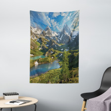 Snowy Mountain Lake Tapestry