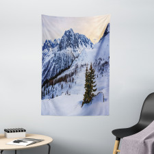 Snowy Mountain Winter Tapestry