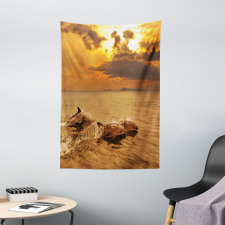 Dolphins Dusk Tapestry