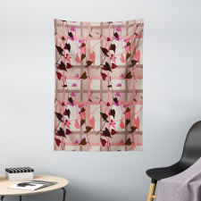 Heart Swirling Leaves Tapestry