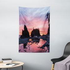 Mystic Beach Skyline Tapestry