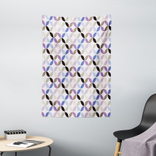 Retro Circles Leaf Tapestry