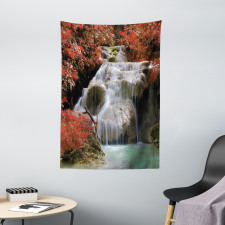 Fall Trees with Rock Tapestry