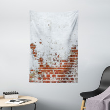 Aged Vintage Brick Wall Tapestry